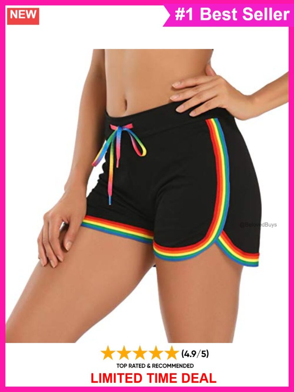 Retro Dolphin Running Shorts Athletic Gym Workout Drawstring